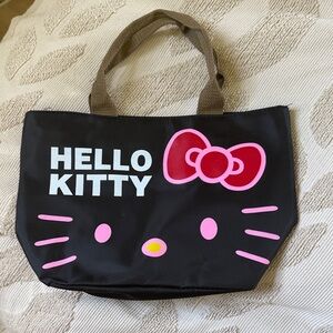Hello Kitty small Black Bag with Pink Accents and brown handles